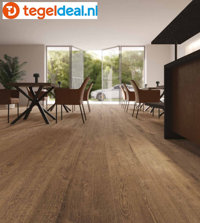 Vloertegels Houtlook Montesson Donkerbruin 120x120cm
